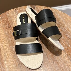 Cole Haan Francine Demi Slide Sandals. Size 8  BLACK